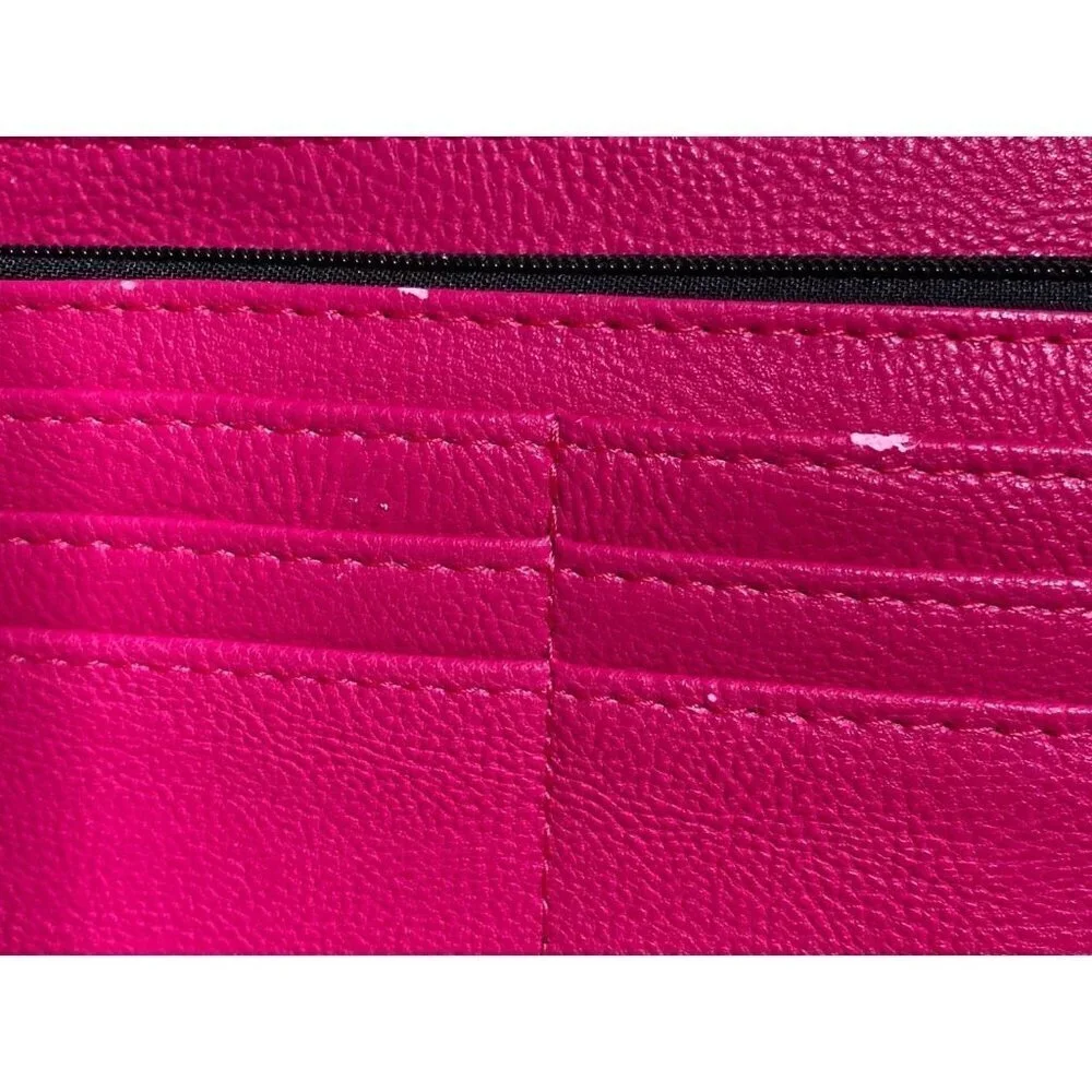 Betsey Johnson Black White Dalmation Puppy Face Wallet Wristlet - Picture 4 of 6